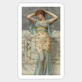 Beauty In A Marble Room by John William Godward Sticker